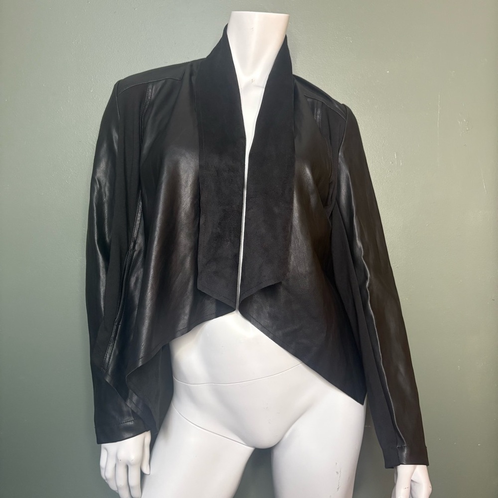 Kut from the Kloth Lightweight Black  Faux Leather Jacket